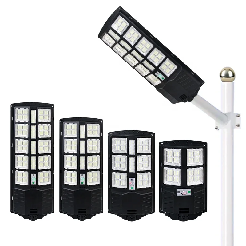 Aluminum Solar Street Light With Remote Control Outdoor Ip65 Waterproof 600w 800w 1000w Farola Solar Led Solar Street Light
