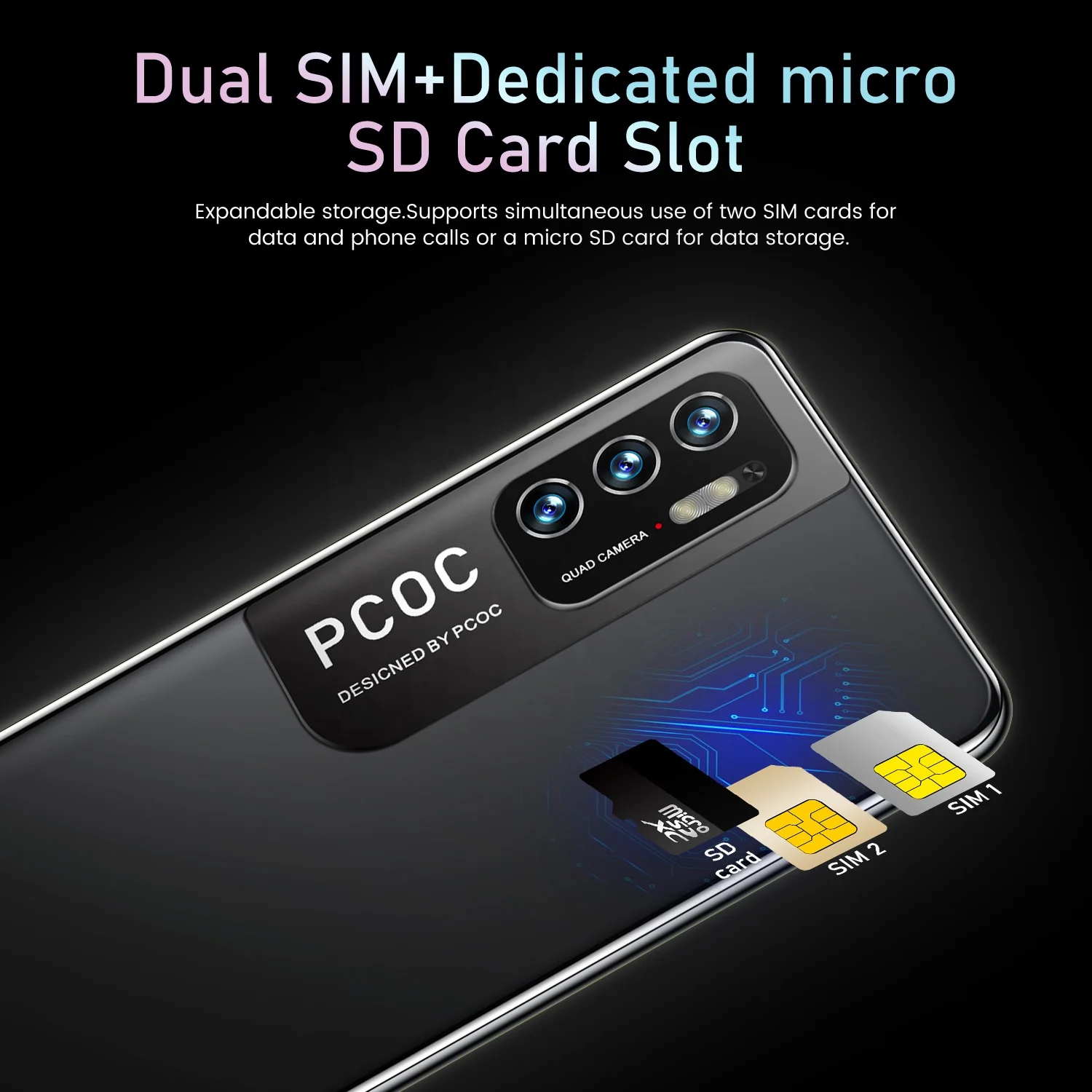 M3 PRO Big Screen 6.5 inch telephone water drop 4G 5G Smart Android cellphone phones