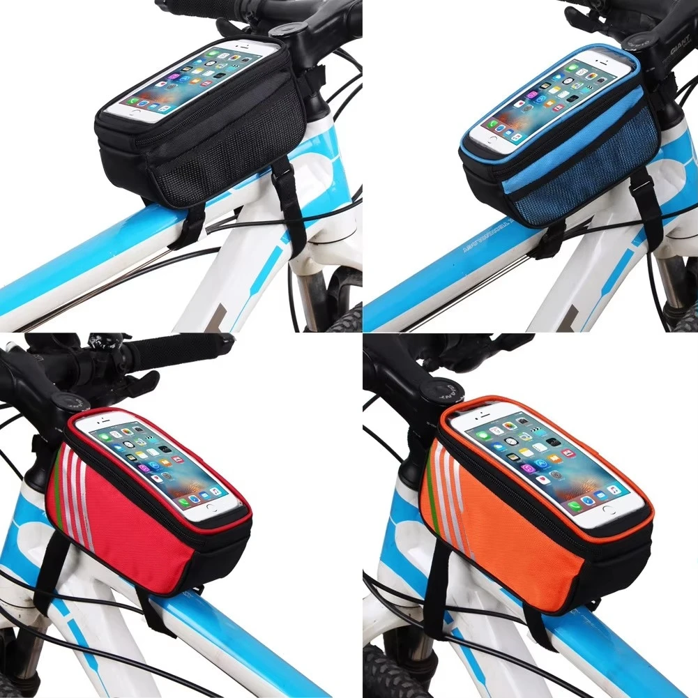Custom Logo Large Capacity Waterproof Bike Bicycle Top Tube Bag Bike Storage Bag Bike Phone Front Frame Bag
