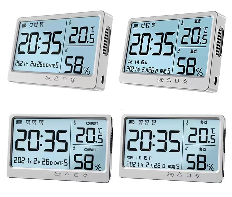 Точная настенная подвесная метеостанция с цифровым дисплеем бытовые термометры измеритель влажности и температуры датчик