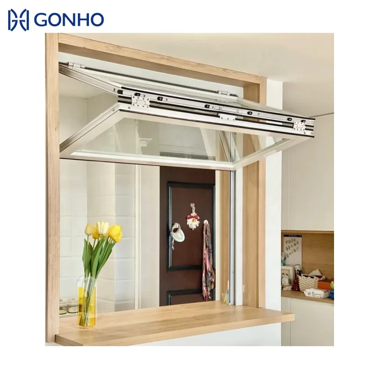 GONHO Australian Standard AS2047 Certificated Double Tempered Glass Airtightness Retractable Screen Mesh Folding Window