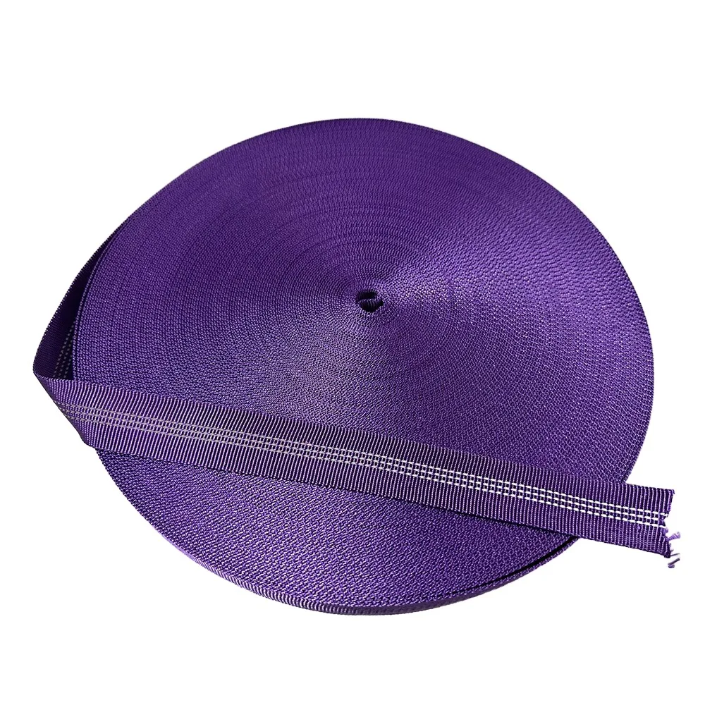 2.5cm nylon double-sided reflective webbing pet leash webbing safety reflective strip webbing