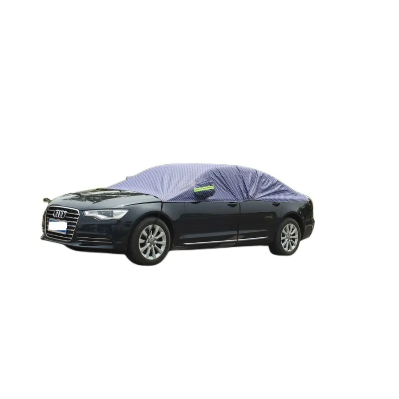 Outdoor Printing Half Car Cover Waterproof Sun proof Super Soft Car Cover With Cotton
