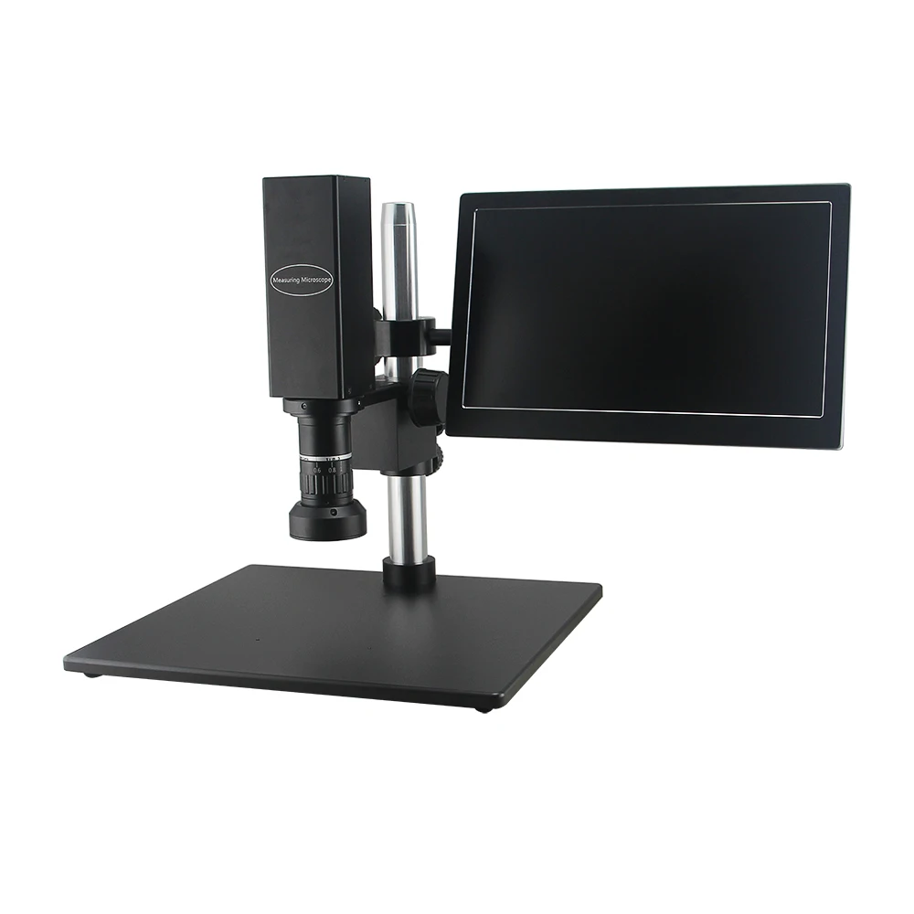 Optical 0.6X-5.0X Zoom Objective PCB Inspection Soldering Video Compound Microscope