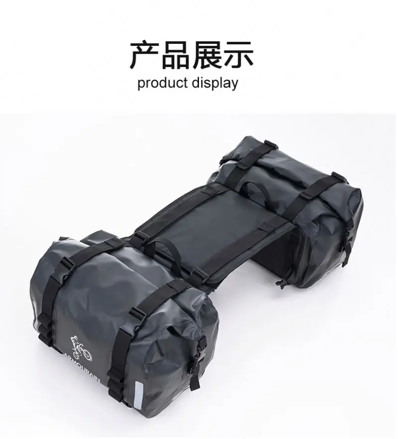 40L Motorcycle Accessories Travel Saddle Bag Waterproof Motorcycle Helmet Bag Tank Bag