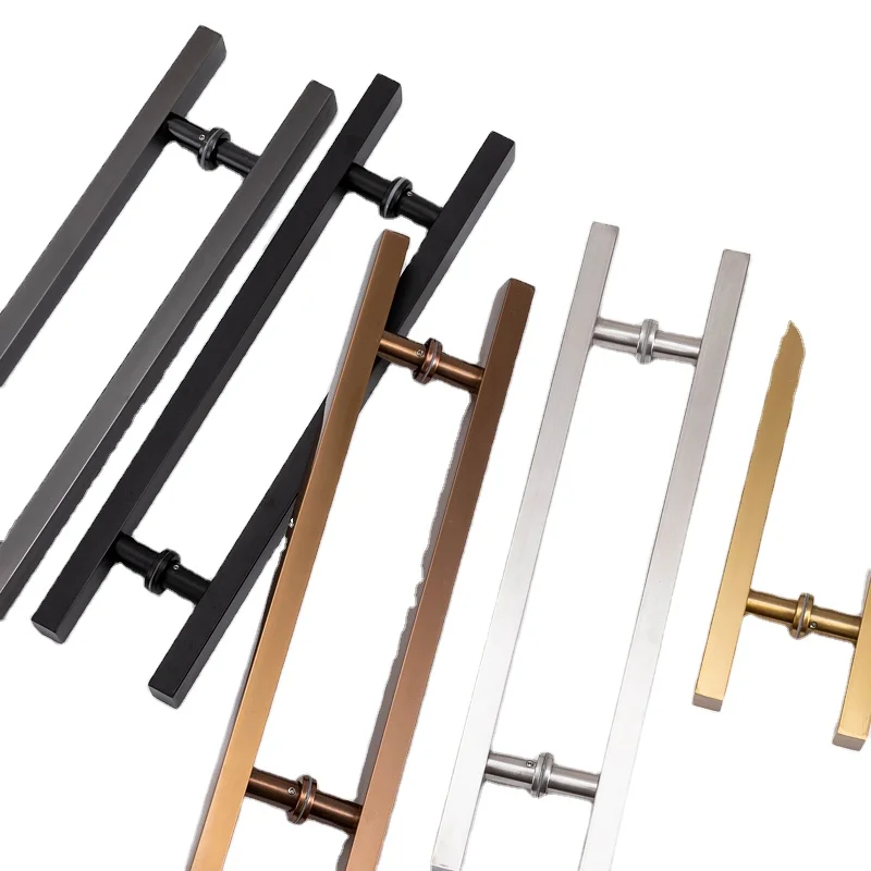 Factory Manufacture Satin Bathroom Tempered Glass Door Handles