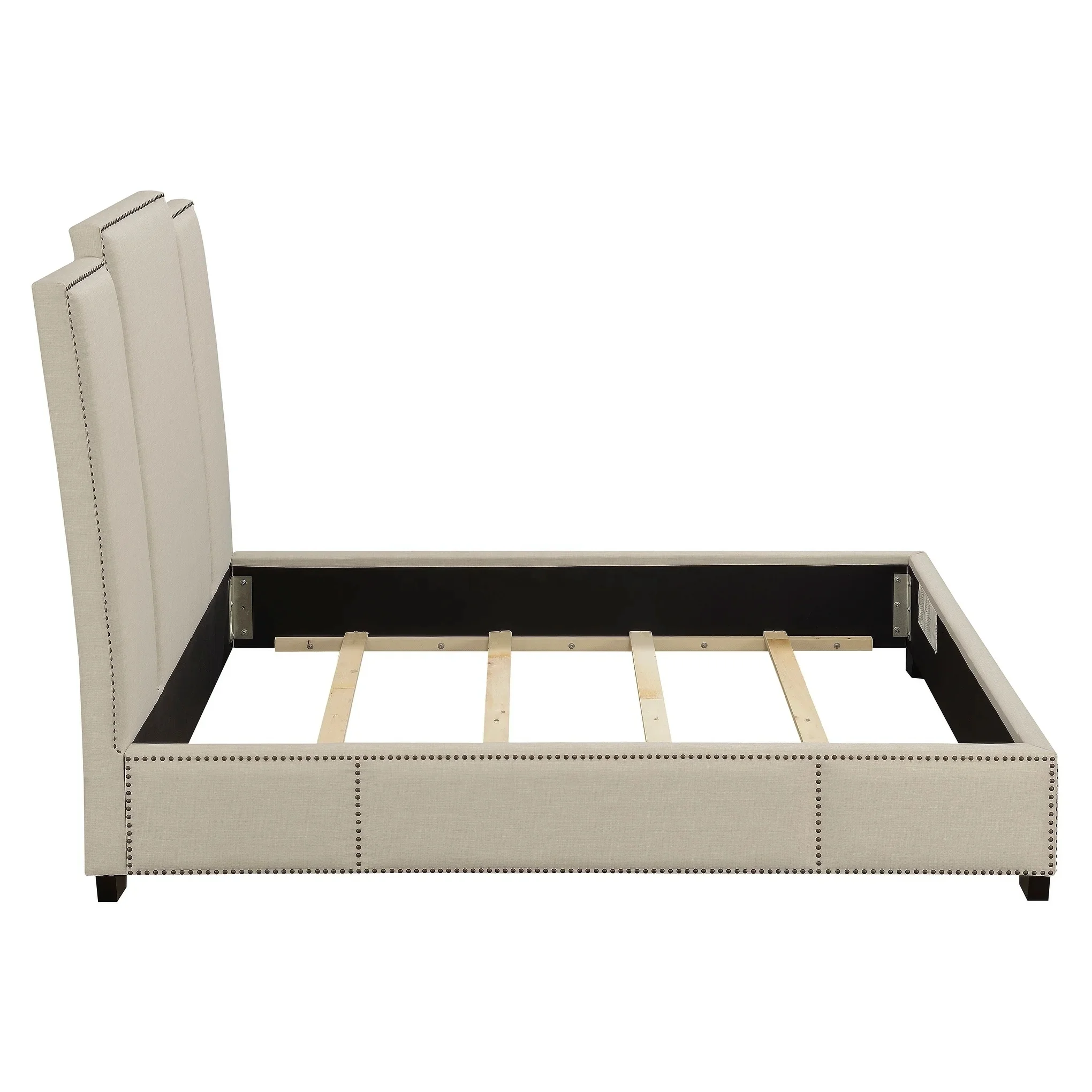 Latest california king Size Velvet Bed Upholstered Headboard Design