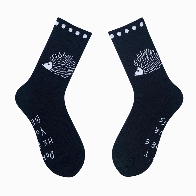 Hot Sale Fashion Design Knitted Cotton Comfy Crazy Hedgehog Socks