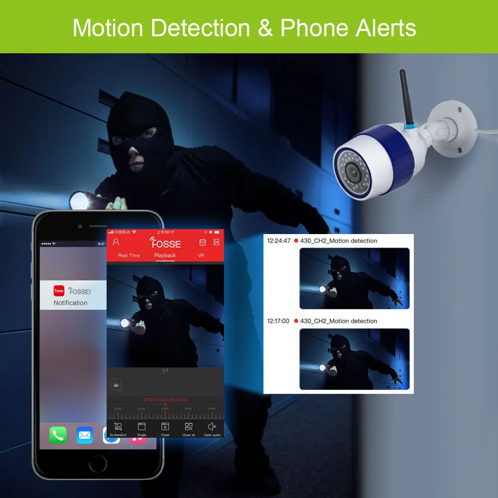  FREECAM Профессиональная беспроводная система видеонаблюдения 2 МП H.264 wi-fi nvr комплект для умного дома Беспроводная