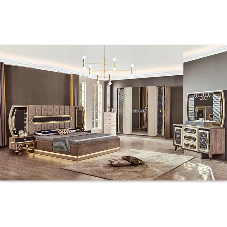 Simple design high quality bedroom furniture king size bed bedroom suit