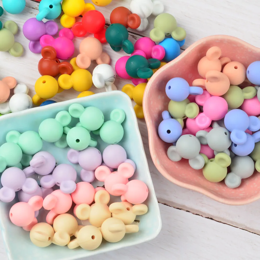 2022 Wholesale Bulk Food Grade BPA Free Baby Teething Silicone Beads For Keychain and Pacifier Chain