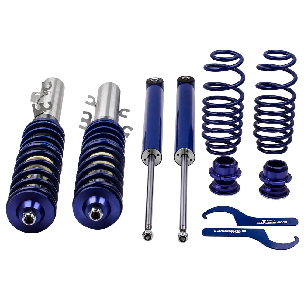 maXpeedingrods Adjustable Coilovers Shock Absoebers for VW Golf MK4 FWD 1998-2005 New Beetle FWD 1998-2010