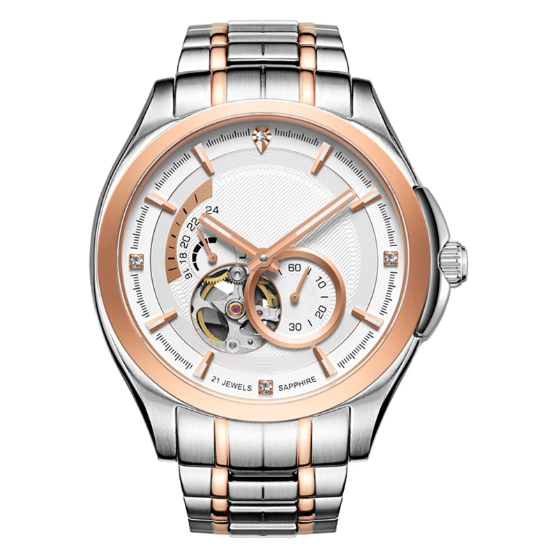 High-end full stainless steel small second hand Miyota movement men mechanical wristwatch