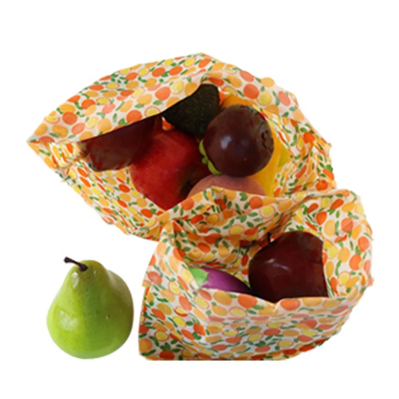 
Eco friendly product Reusable organic food wax wrap bag for food storage 