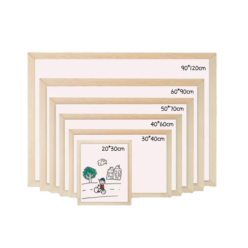 Wholesale Multi-size Hanging Whiteboard Writing Board Double-sided Mdf Frame Magnetic Small Whiteboard Home