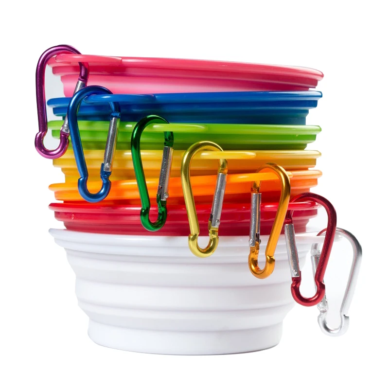 Food Grade Portable Animal Feeders Cat Puppy Drinking Bowl Silicone Collapsible Pet Dog Bowl