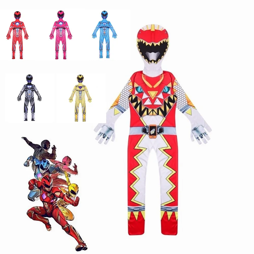 Супер фигурки героев Power Mecha Five Beast Ranger Battle Neuro Mystic Force, детские комбинезоны для косплея, костюмы на Хэллоуин для детей
