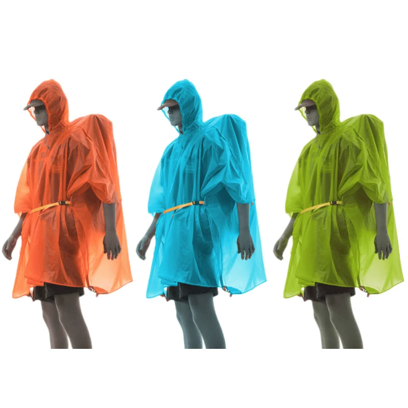 Multifunction Poncho Raincoat Mountaineering Coated Silicon poncho for outdoor Hiking Fishing Outdoor Nylon