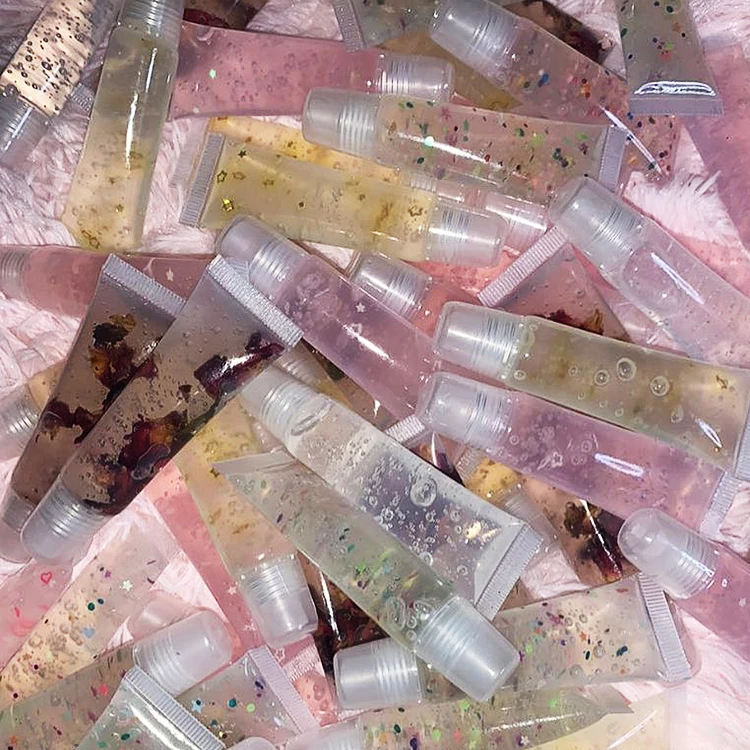 Custom Empty 5ml 8ml 10ml 12 ml 15 ml 20 ml Clear Squeeze Lip Gloss Tubes Containers 8 ml 12ml 15ml 20ml Plastic Lipgloss Tube