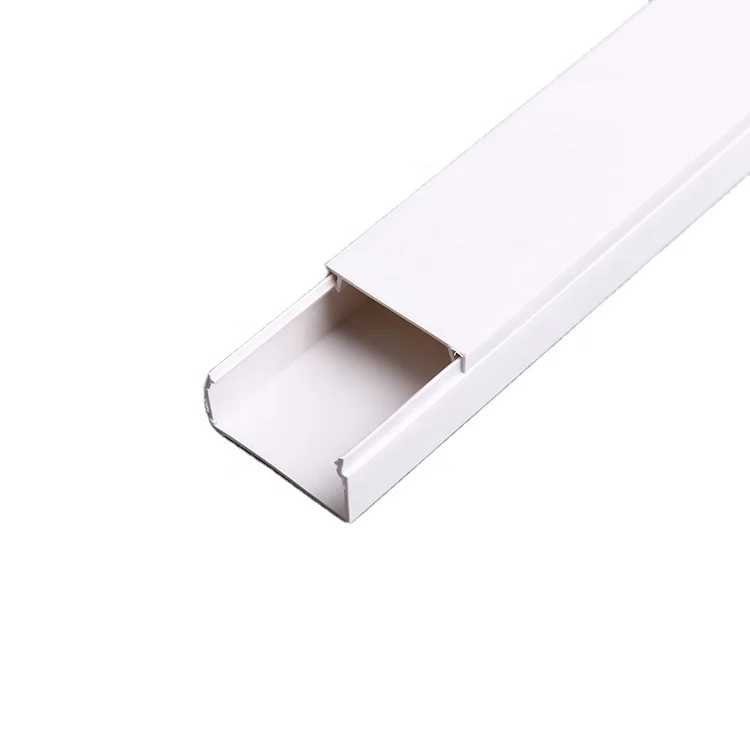 Pvc plastic half moon cable channel wire duct white Decorative cable trunking