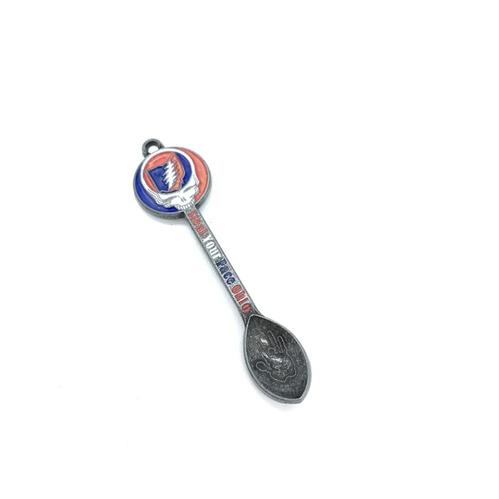 Personalized design mini spoon pendant custom 3D metal spoon shape badge