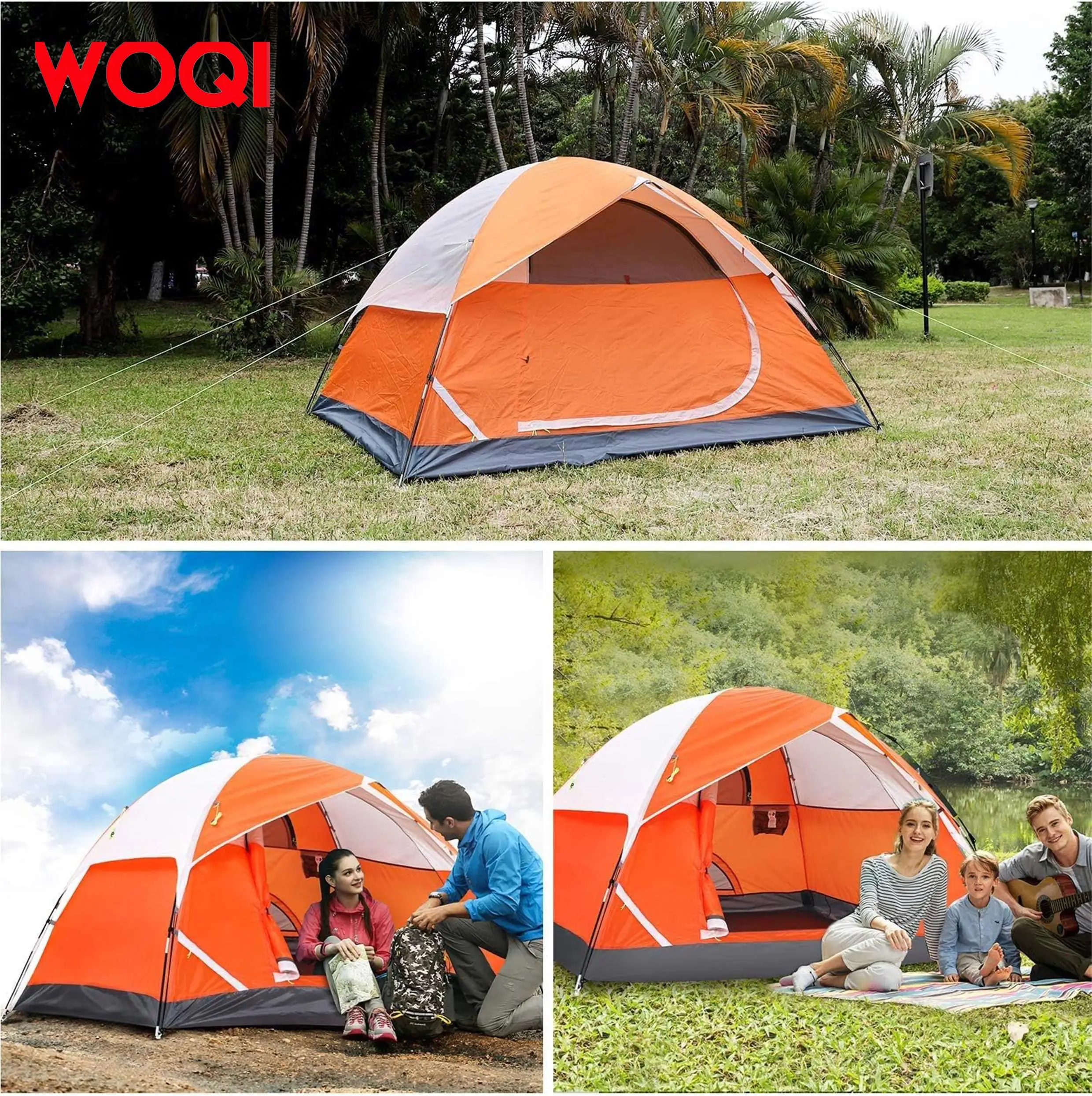 WOQI camping dome tent, waterproof, spacious, and lightweight