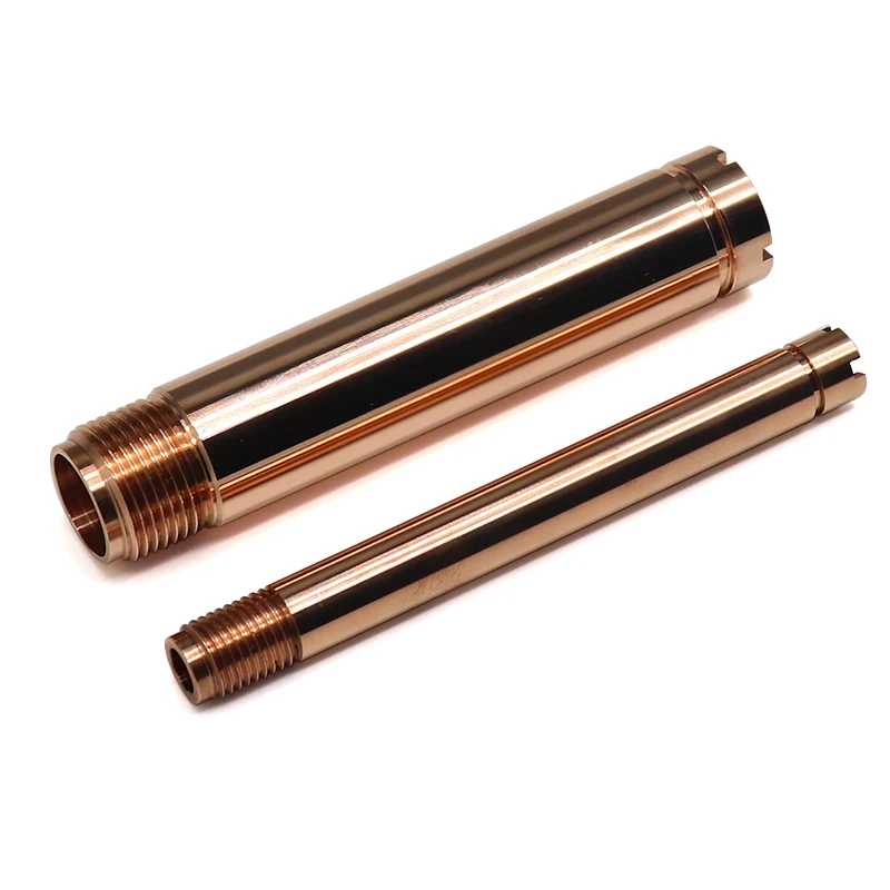 Phosphor Bronze PB1 OFC Copper Cu-W(20/80) Brass Machining CNC Custom Turned Sleeve Milled Part