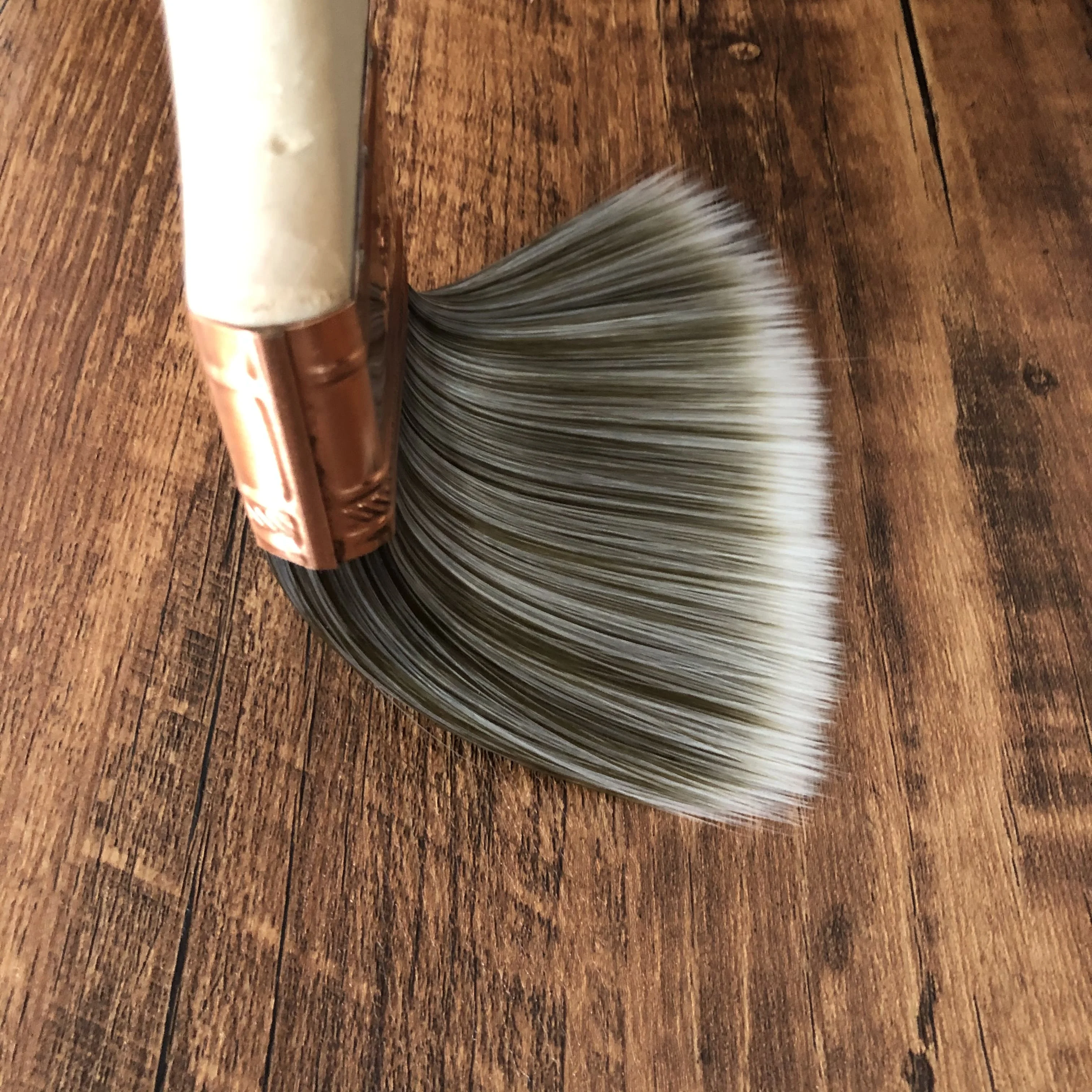 Spot supply High quality 2inch Wooden handle Synthetic Fiber bristle Copper plated stainless iron  purdy paint brushes