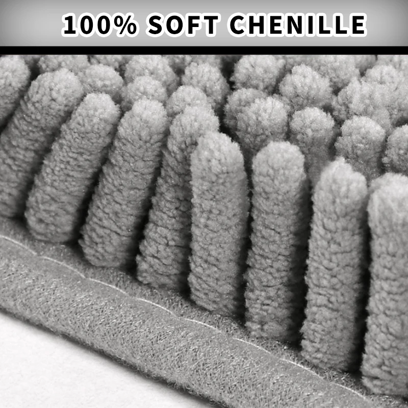 High Quality Super Absorbent Non Slip Living Room Bathroom Mat Chenille Floor Mat  Customized Color Size Pattern