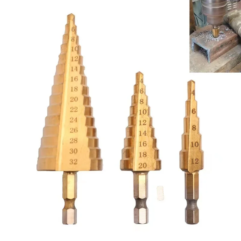 Кобальтовые сверла из быстрорежущей стали 4241, 4-32 мм, треугольные спиральные ступенчатые сверла из быстрорежущей стали для металла