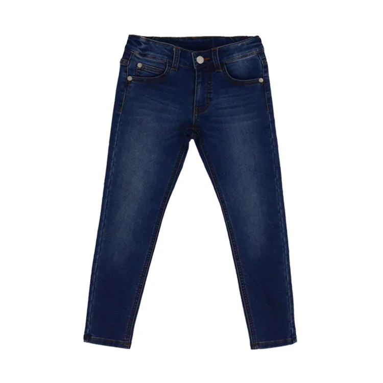 
Children kids boy outwear knitted elastic denim long pants with multi pockets trousers for autumu winter 