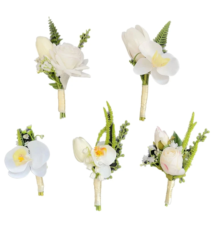 Artificial Flower Corsage High Quality Luxury  Prom Corsage Wrist Flowers OEM Bridal Wedding Accessories