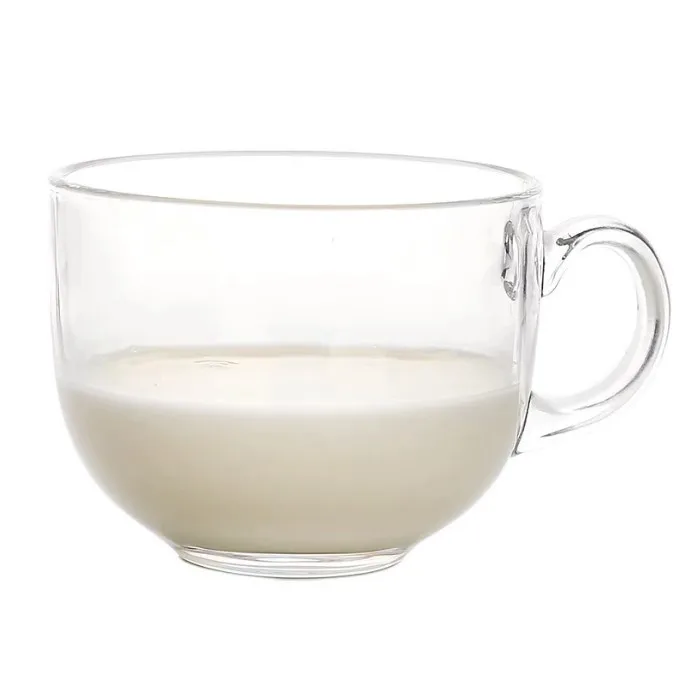 Креативная стеклянная чашка большой емкости для молока и кофе, Подарочная чашка для напитков с ручкой