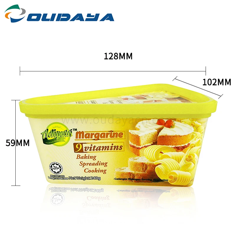 PP personalized wholesale Chocolate Dairy products butter pot cup box container