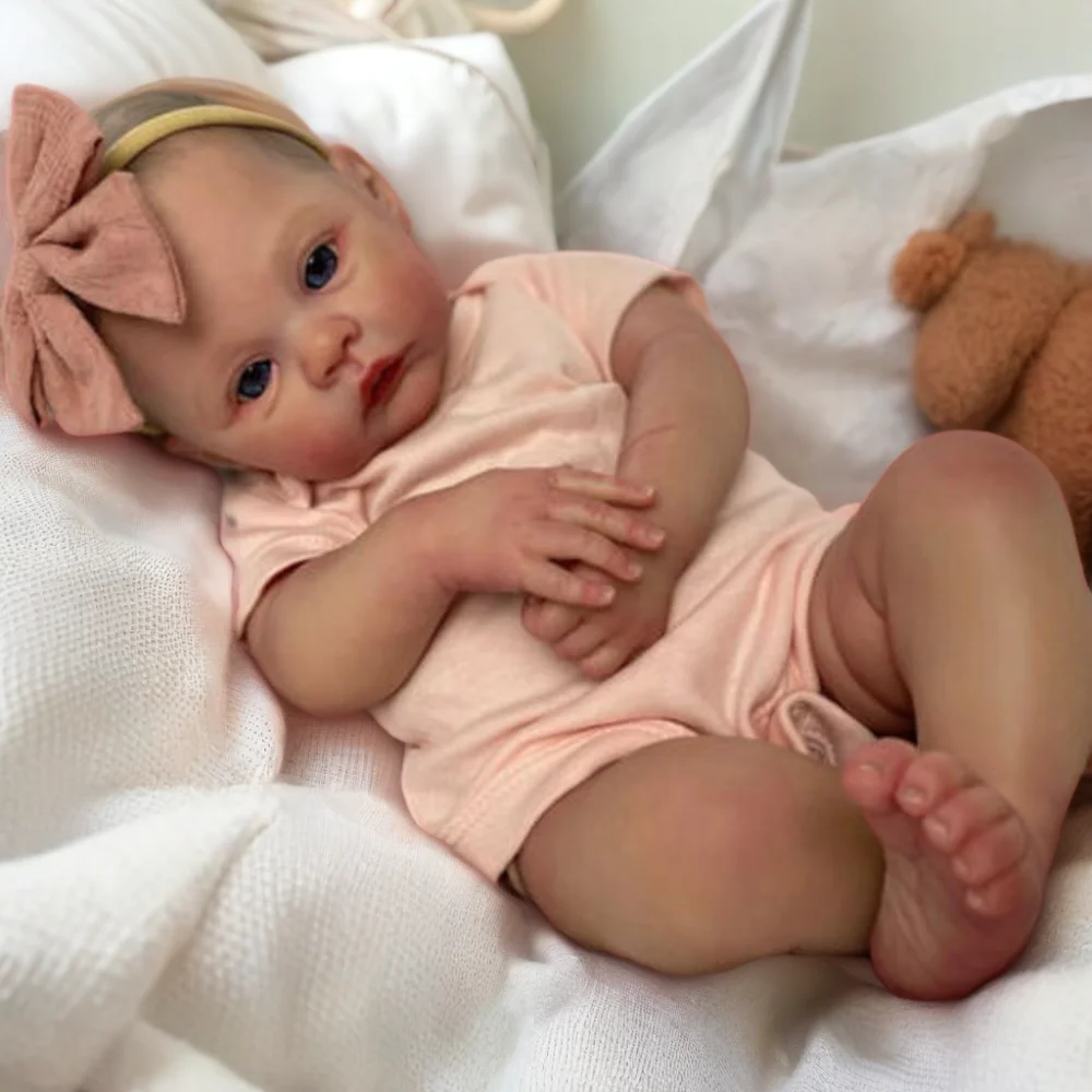 NPK 18 inch/48 cm Handmade Art Realistic Silicone Newborn Reborn Dolls Cute Kid Toys Gift for Kids