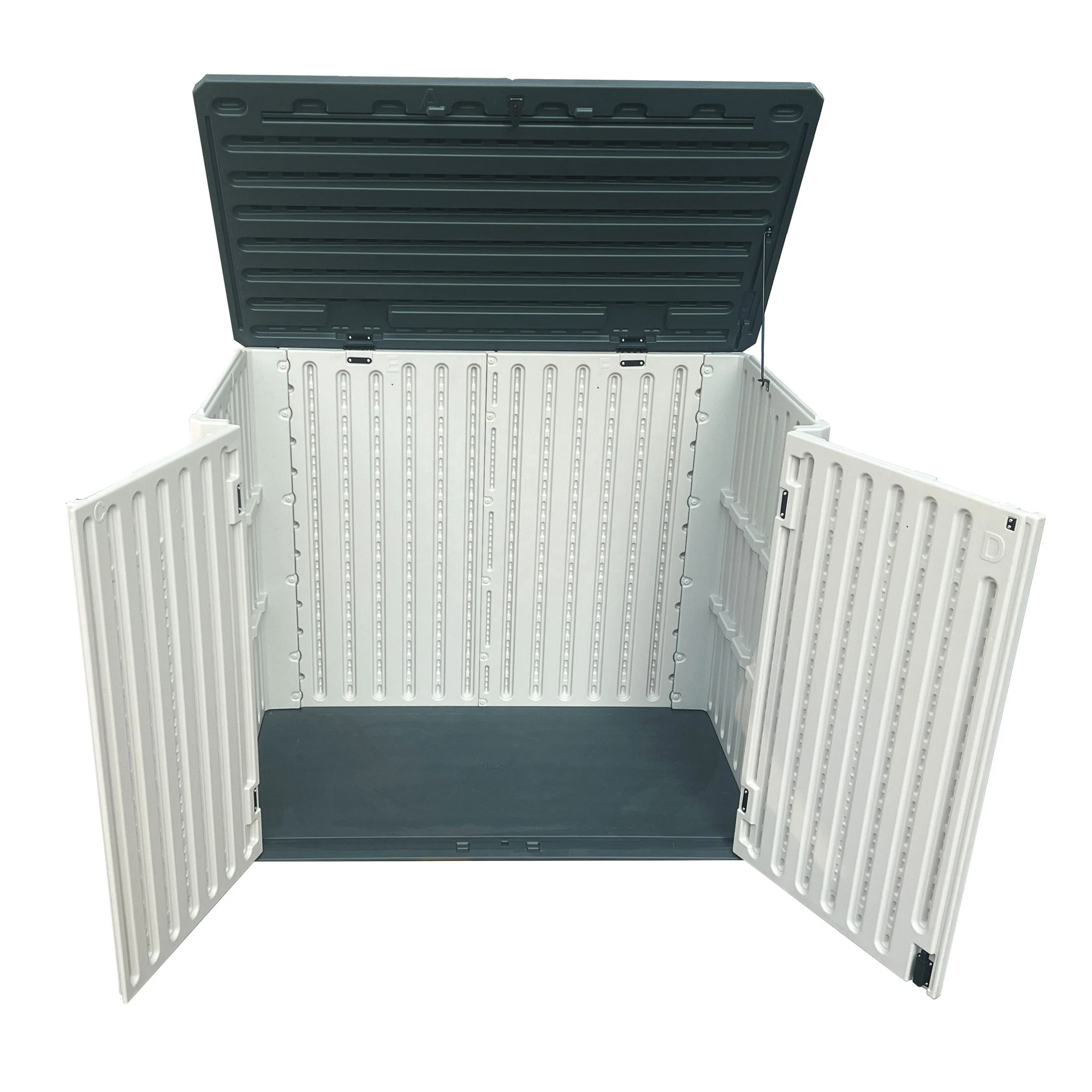 Lifetime Rot Proof Waterproof Outdoor Plastic Garden Horizontal Shed Storage Cabinet