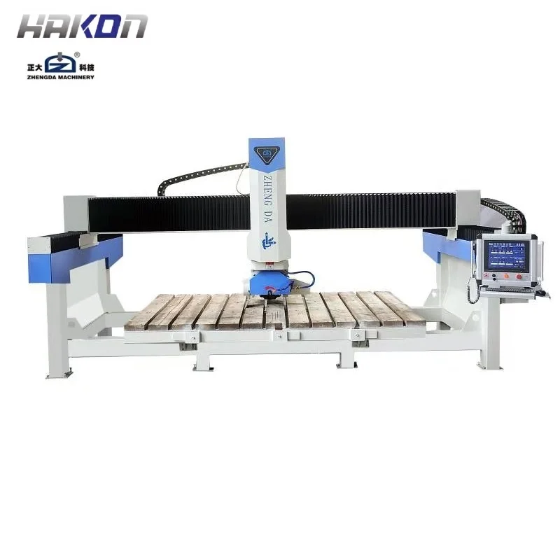 Automatic bridge cutting machine with 5 axis for stone porcelain