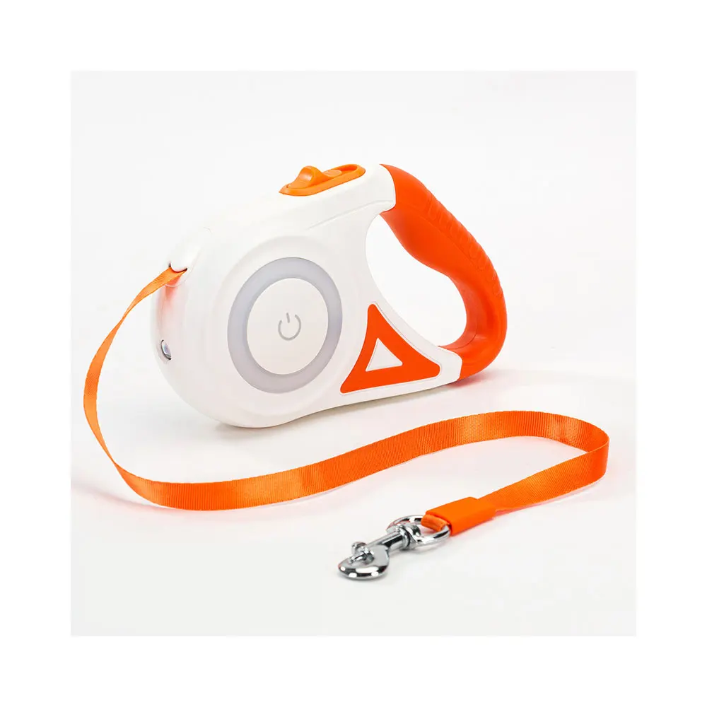 Custom color logo Amazon hot multicolor pet leash Durable automatic led pet dog puppy lead leash no led light portable