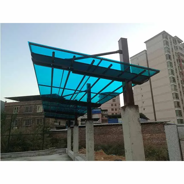 Durable Chinese manufacturer anti-uv pc/pvc sheet roof steel car port