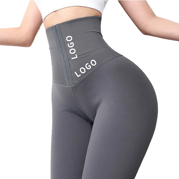 NANBIN Wholesale S-5XL Plus Size Outdoor Sport Sauna Sweat Red Yoga Pants Women Fitness Waist Trainer Leggings