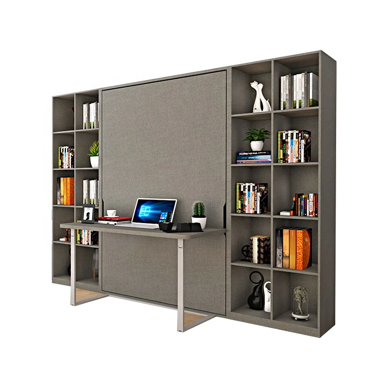 The whole house custom advanced flip bed invisible bed Murphy bed small desk integrated Small apartment small room