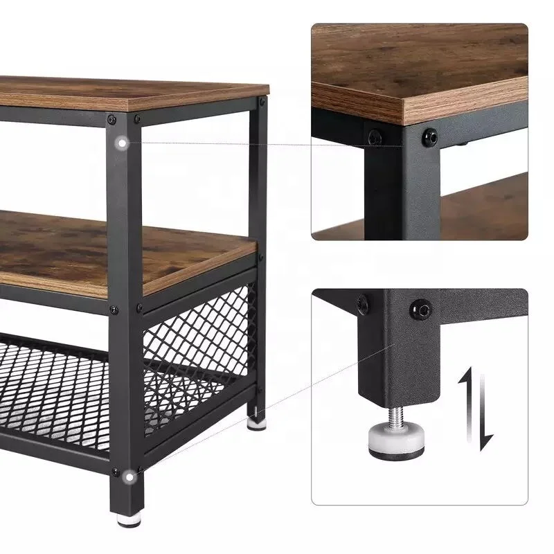 New Modern Style Living Room Furniture Sets Modern Metal Wooden Media Entertainment Console TV Stands Cabinet