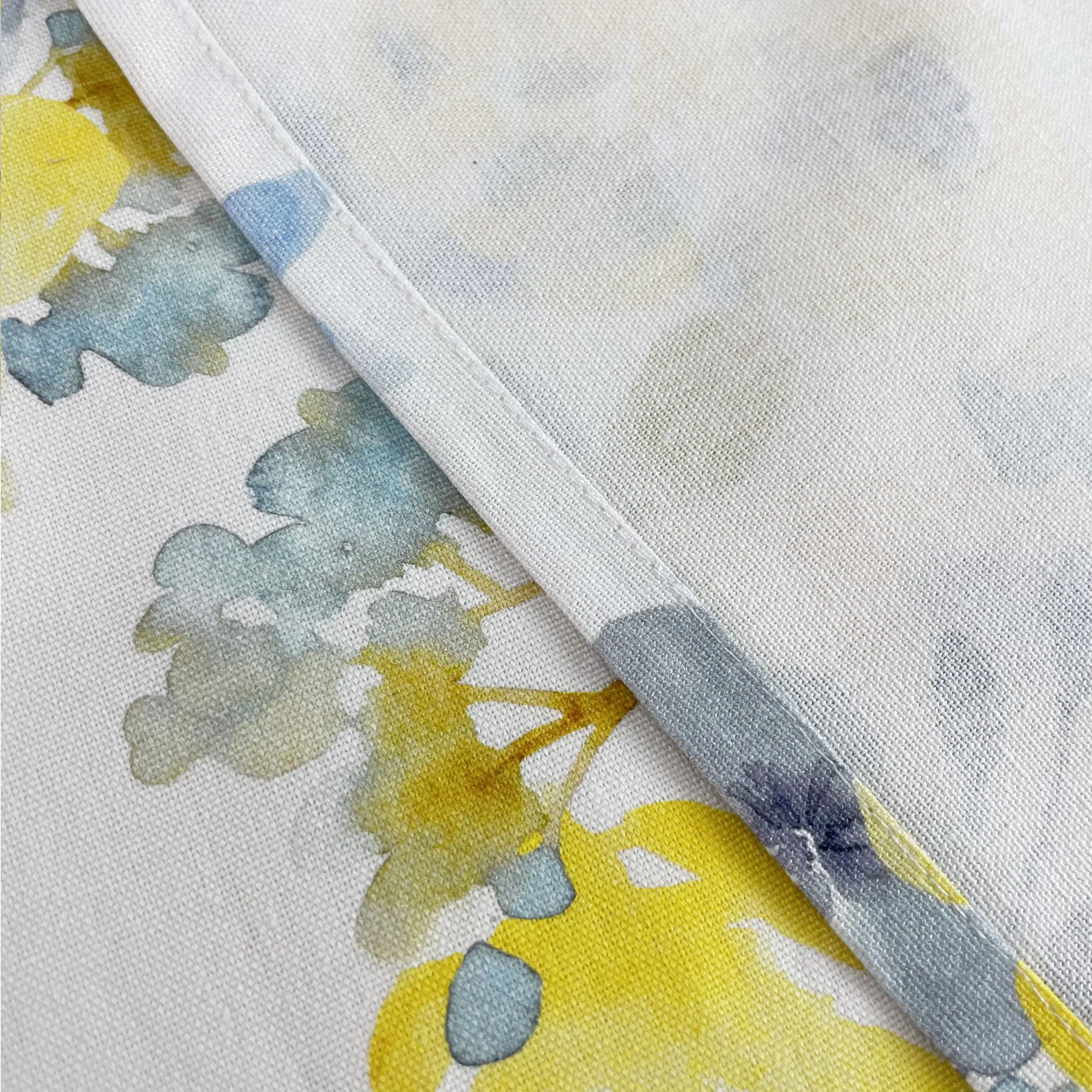 Wholesale Customized Nature Banquet Table Cover White Flower Table Cloth Kitchen Dinning Linen Cotton Restaurant Woven Square