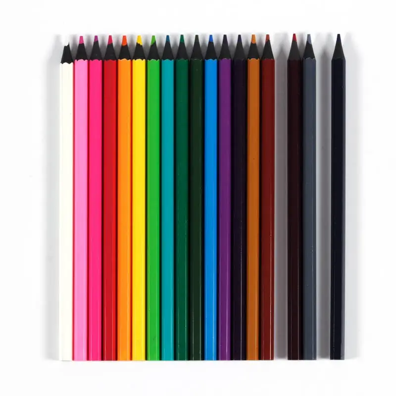 DAQIAN Office 12 colors customized round wooden color pencil set macaron colored pencils for art drawing