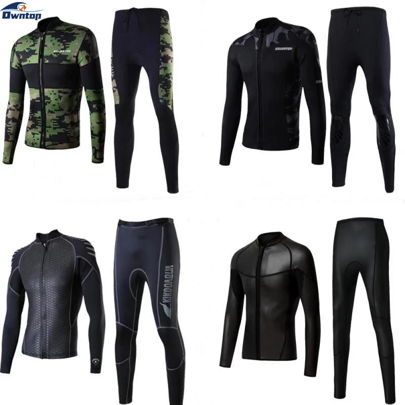 Мужской комплект из 2 предметов куртка с длинным рукавом и штаны для Снорклинга глубокого погружения 5