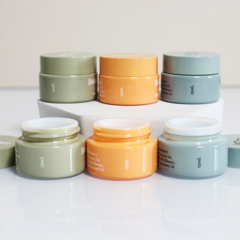 Sample Round Jars 15g 30g 50g 60 g 100g Large glass Cosmetic Containers Set Lid Liquid Creams glass Jar