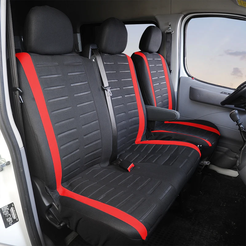 
Fashion Sport Matching Color Pattern 1+2 Transporter Van Universal Truck Seat Covers 