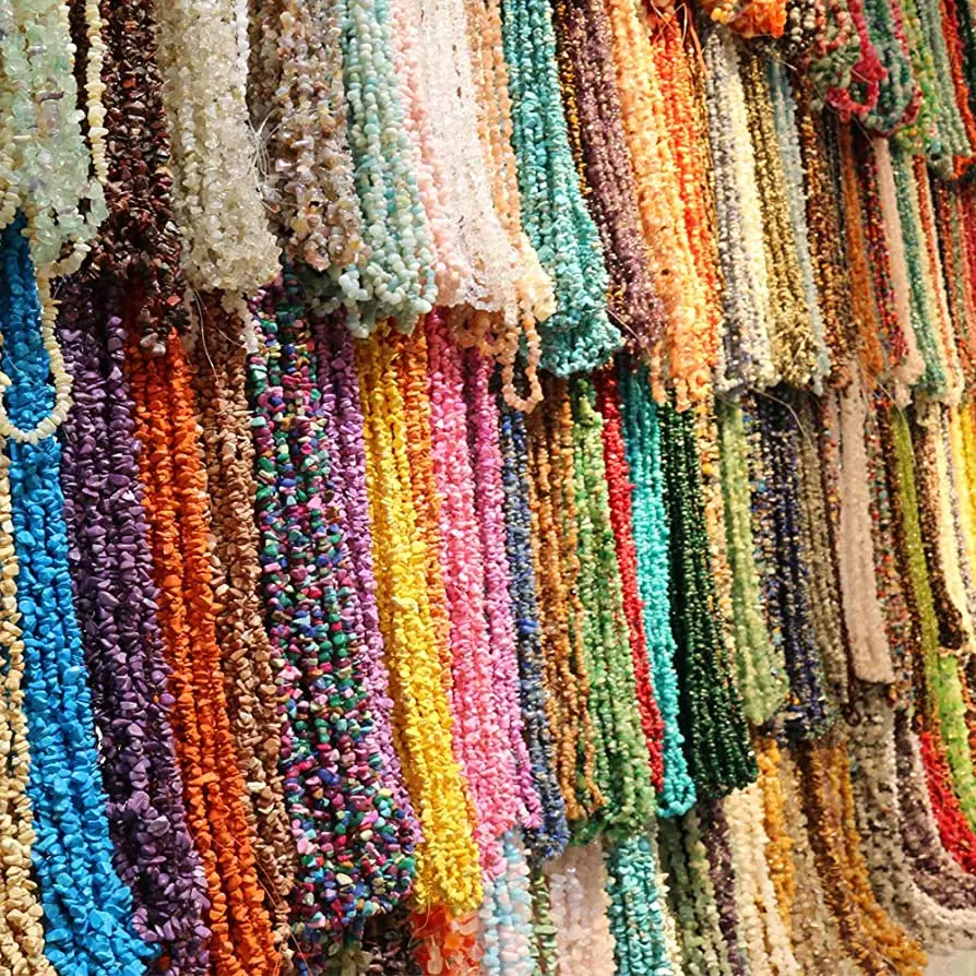 Natural Gemstone Peridot Nugget Rosary 4-6 MM Beads Oxidized Chain Roll