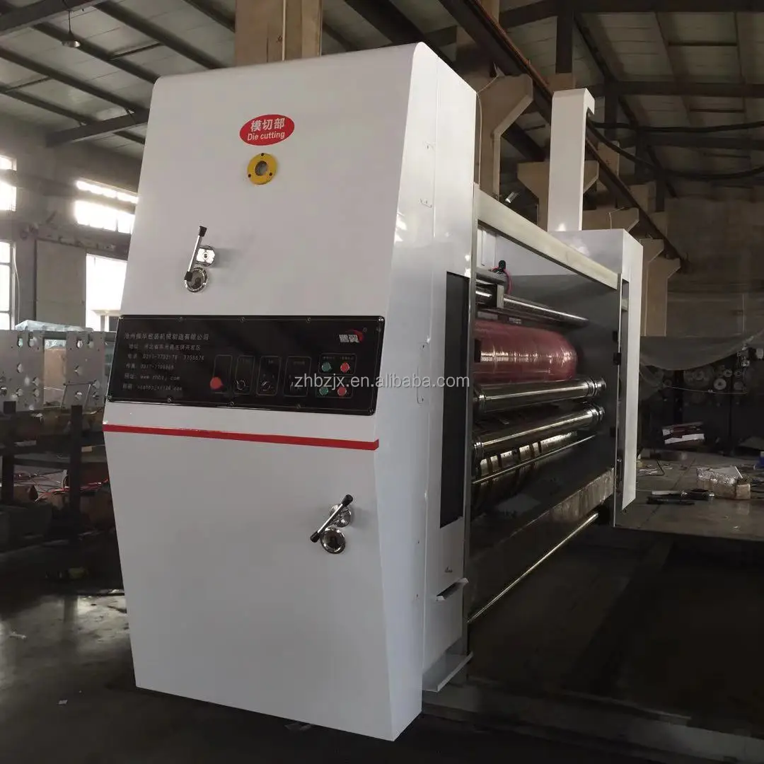 ZH SYKM Automatic Carton Box Making Machine 4 Colors Flexo Corrugated Automatic Printing Slotting And Die Cutting Machine