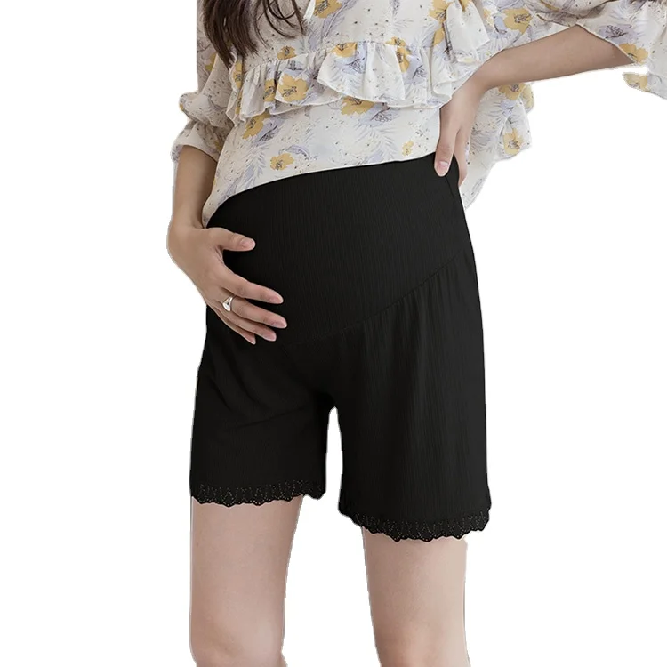 RTS fitness pregnant pants anti-glare stretch maternity clothing short pants